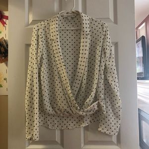 White shirt with flower designs